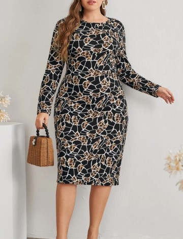 Rochie midi Shein, mix culori