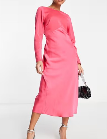 Rochie midi ASOS, roz