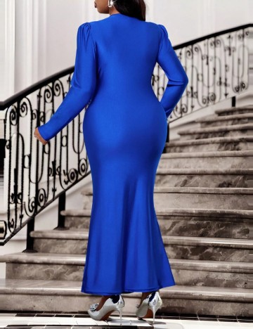 Rochie midi Shein Curve+, albastru