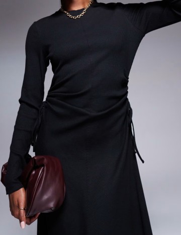 Rochie midi ASOS, negru