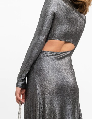 Rochie midi Topshop, argintiu