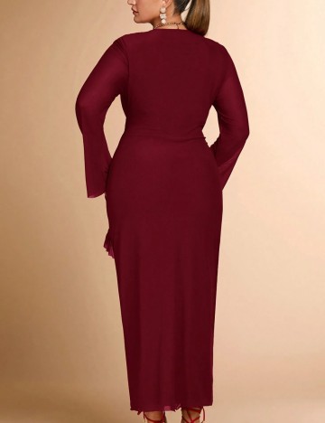 Rochie maxi Shein Curve+, vișiniu