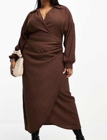 Rochie midi ASOS, maro