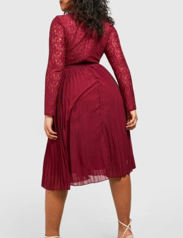 Rochie midi Boohoo, vișiniu
