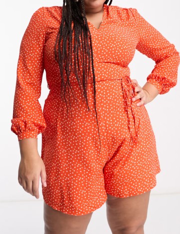 Salopetă scurtă Glamorous Curve, cărămiziu