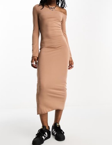 Rochie midi Collusion, maro