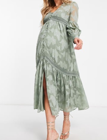 Rochie midi ASOS, verde