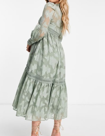 Rochie midi ASOS, verde