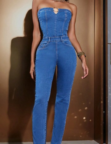 Salopetă de blugi Shein, albastru