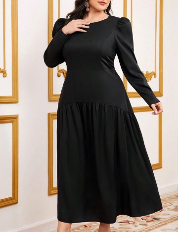 Rochie midi Shein Curve+, negru