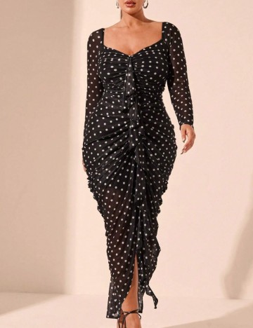 Rochie maxi Shein Curve+, negru