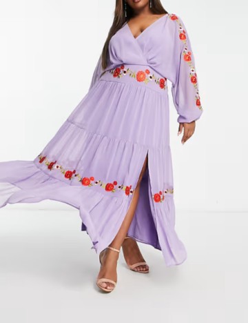 Rochie midi ASOS, mov