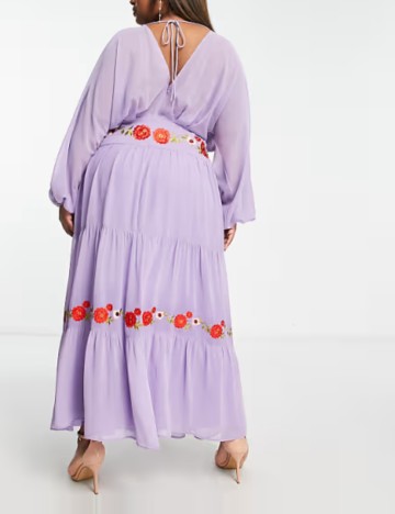 Rochie midi ASOS, mov