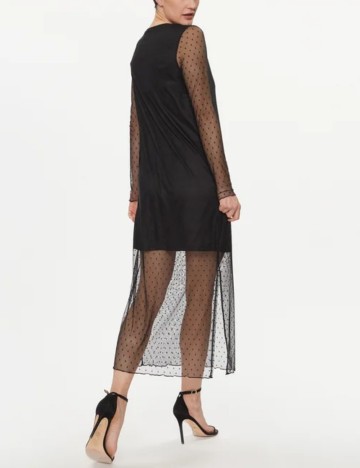 Rochie midi Pieces, negru