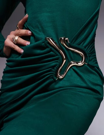 Rochie midi ASOS, verde