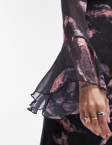 Rochie midi Topshop, mix culori