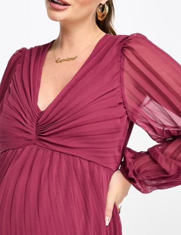 Rochie midi ASOS, roz
