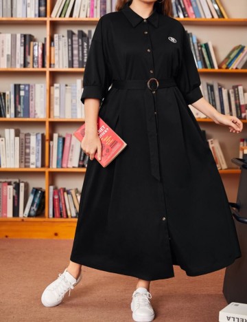 Rochie maxi Shein Curve+, negru