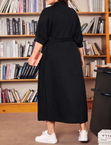 Rochie maxi Shein Curve+, negru