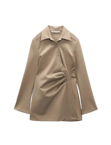 Bluză cu nasturi Zara, bej