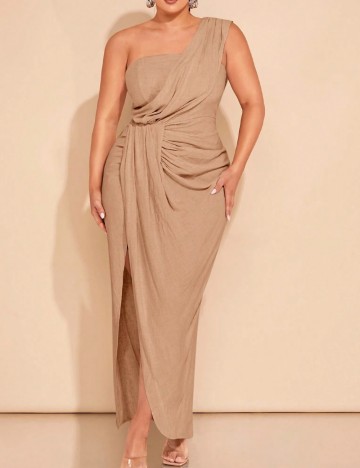 Rochie maxi Shein Curve+, maro