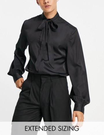 Cămașă ASOS, negru