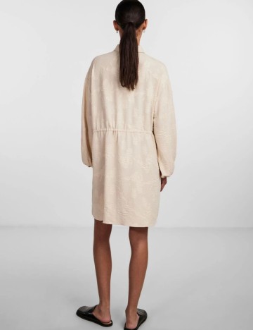 Rochie mini Pieces, crem