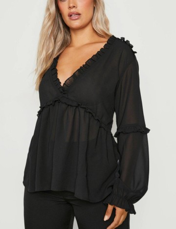 Cămașă Boohoo, negru