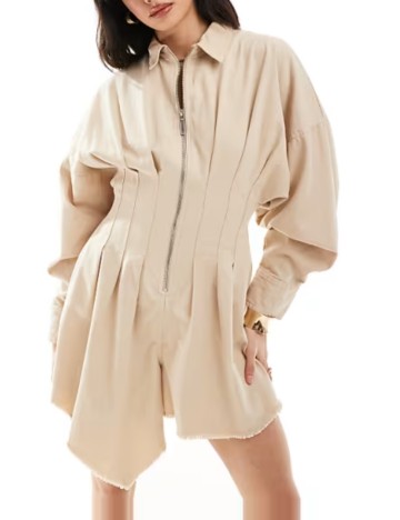 Salopetă ASOS, crem