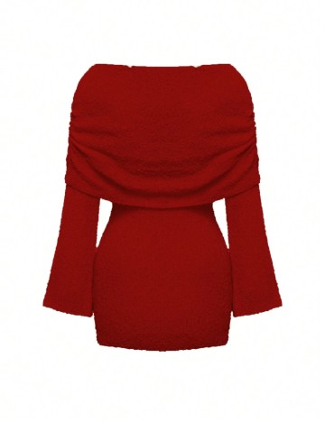 Rochie mini Shein Curve+, roșu