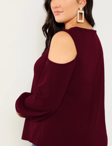 Bluză Shein Curve+, vișiniu