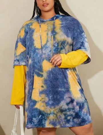 Rochie mini Shein Curve+, mix culori