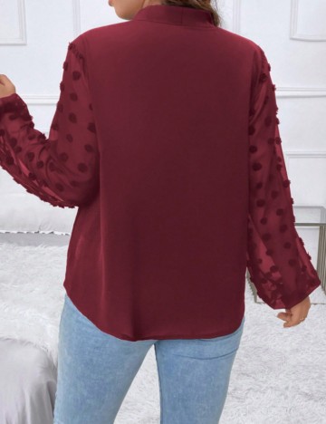 Cămașă Shein Curve+, vișiniu