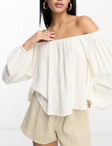 Cămașă ASOS, crem