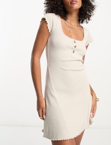 Rochie mini ASOS, crem