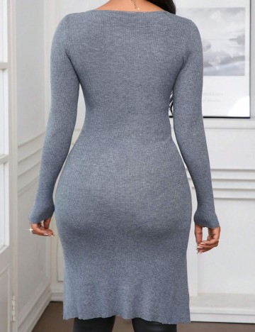 Bluză lungă Shein, gri