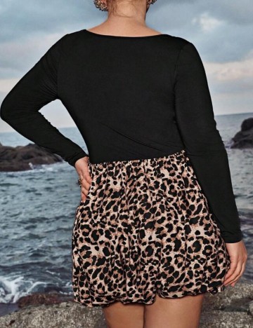 Rochie mini Shein Curve+, mix culori