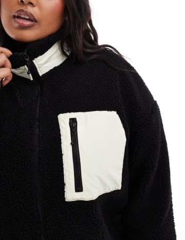 Jachetă de blană Only, negru