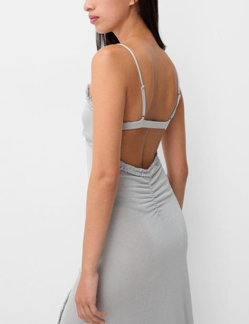 Rochie maxi Bershka, gri