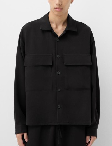 Cămașă Bershka, negru