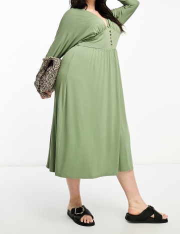 Rochie midi ASOS, verde