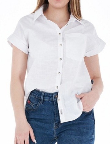 Cămașă cu mânecă scurtă Lee Cooper, alb