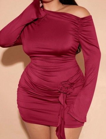 Rochie mini Shein Curve+, vișiniu