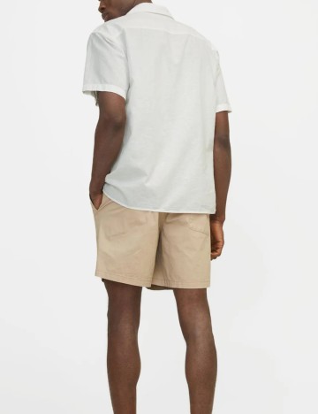 Cămașă cu m&acirc;necă scurtă Jack & Jones, alb