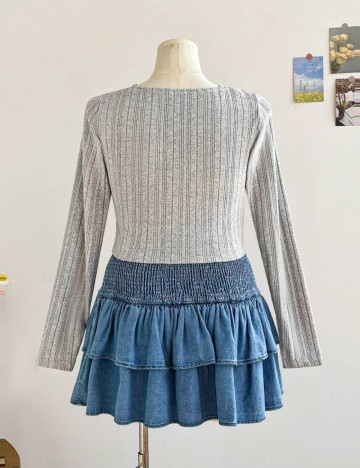 Bluză Shein Curve+, gri