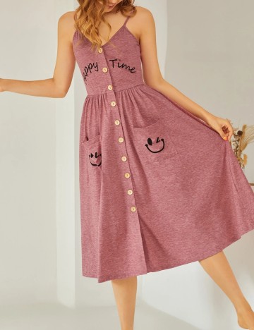 Rochie De Noapte Shein, roz