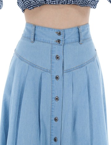 Fustă midi Lee Cooper, albastru