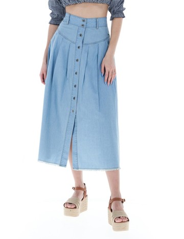 Fustă midi Lee Cooper, albastru