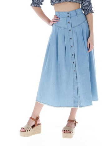 Fustă midi Lee Cooper, albastru