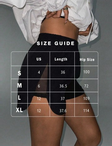 Pantaloni scurți Shein, negru